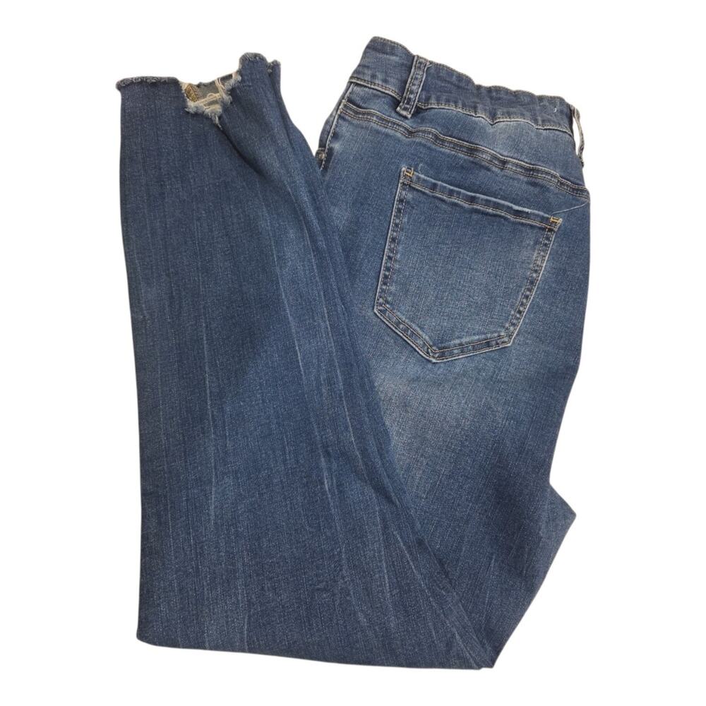 Haute Curve, Women's Size‎ 16 Stretch Skinny Jeans, Raw Hem Edge, Pre-owned
